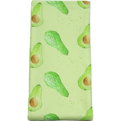 Avocado tea towel  Avocado print Luxury Tea Towel -   Green -   50cm x 70cm -   100% Cotton -   Hand Painted Design -   Made in Great Britain - 