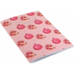 Pomegranate notebook  Pomegranate print notebook,   Pink,   A5,   Paperback Stapled,   Plain Paper Pages,   Cover - 100% Recycled Fibres,   Hand Painted Design,   Made in Great Britain,  