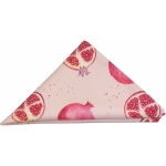 Pomegranate napkin -  Pomegranate print Luxury Napkin -   Pink -   38cm x 38cm -   100% Cotton -   Hand Painted Design -   Made in Great Britain - 