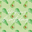 Happy Birthday Card Avocado