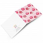 Happy Birthday Card Pomegranate -  Happy Birthday Card with Pomegranate design -   Pink and White -   Blank inside -   6”x6” -   100% recycled card -   Brown envelope included -   Hand painted design -   Made in Great Britain - 
