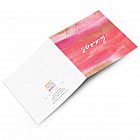 Sorry Card -  Sorry Card -   Pink, Red and Gold -   Blank inside -   6”x6” -   100% recycled card -   Brown envelope included -   Hand painted design -   Made in Great Britain - 