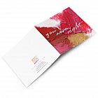 You Were Right Card -  You Were Right Card -   Red and Gold -   Blank inside -   6”x6” -   100% recycled card -   Brown envelope included -   Hand painted design -   Made in Great Britain - 