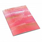 Pink Brushstroke Notebook -  Pink Brushstroke print notebook -   Pink, Red and Gold -   Paperback Stapled -   Plain Paper Pages -   Cover - 100% Recycled Fibres -   Hand Painted Design -   Made in Great Britain - 